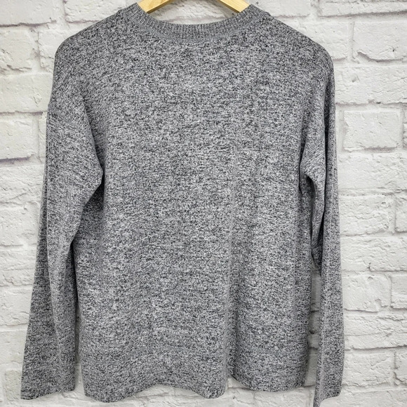 Lucky Brand Gray Space Dye Lightweight Sweater Sz S - Picture 5 of 12